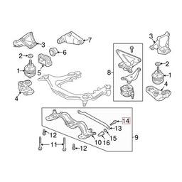 Audi VW Radiator Bracket - Front Driver Side Lower 4D0260427